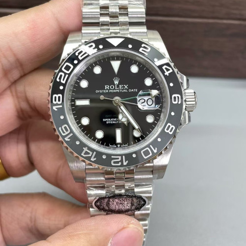 【2個款式，帶圖詢價】Clean廠勞力士，丹東3285機芯，黑灰皮蛋圈GMT系列