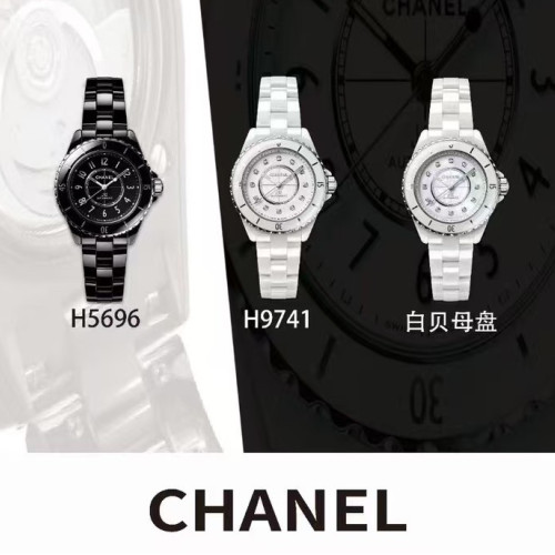 【5個款式，帶圖詢價】HT厰香奈兒，33mm，機械機芯，透底版J12系列