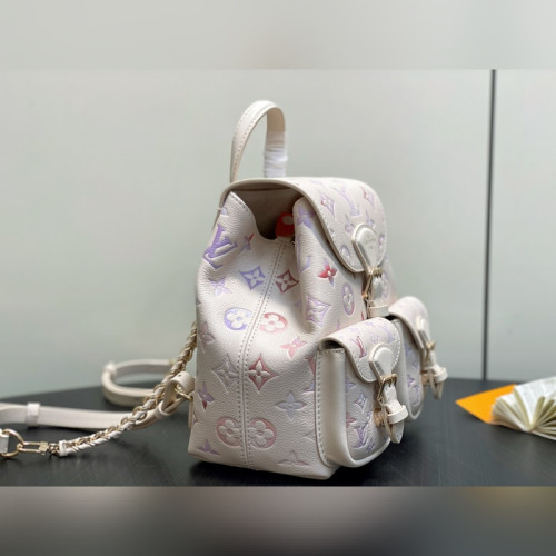 M15113米白漸變 全皮壓花雙肩包系列 BACKUP 雙肩包 M47072 