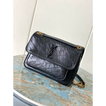 NIKI油蠟黑皮金扣22cm 28cm 型號498894.ZX