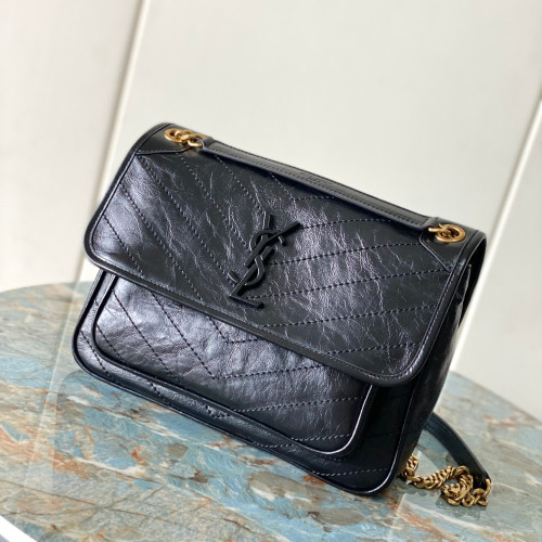 NIKI油蠟黑皮金扣22cm 28cm 型號498894.ZX