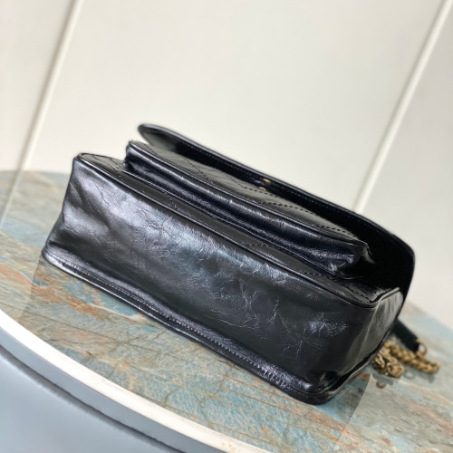 NIKI油蠟黑皮金扣22cm 28cm 型號498894.ZX