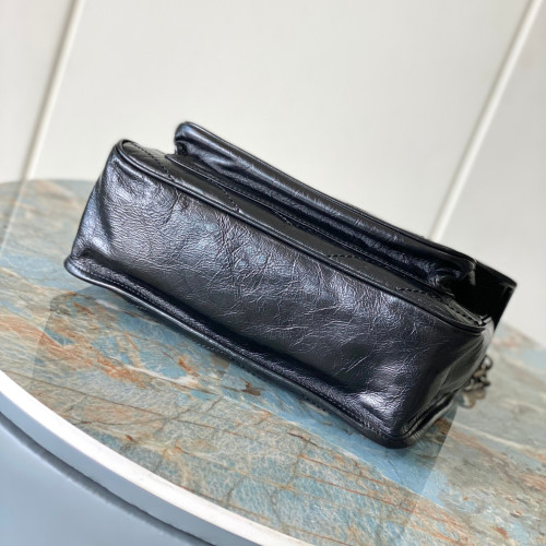 NIKI油蠟黑皮銀扣22cm 28cm 型號498894.ZX