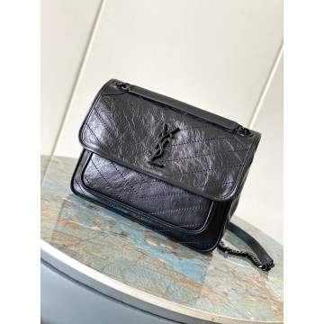 NIKI油蠟黑皮黑扣22cm 28cm 型號498894.ZX