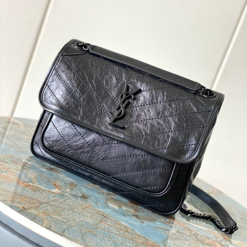 NIKI油蠟黑皮黑扣22cm 28cm 型號498894.ZX