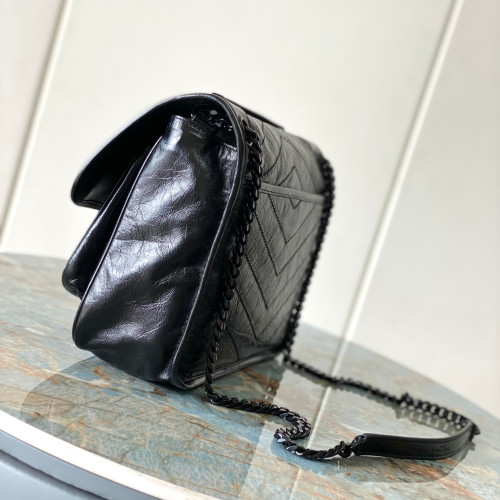 NIKI油蠟黑皮黑扣22cm 28cm 型號498894.ZX