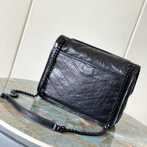 NIKI油蠟黑皮黑扣22cm 28cm 型號498894.ZX