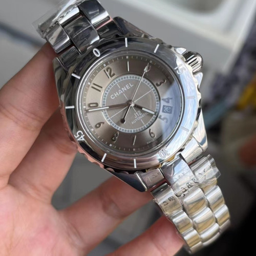TW廠香奈兒， 38mm，鈦色陶瓷數字，機械款