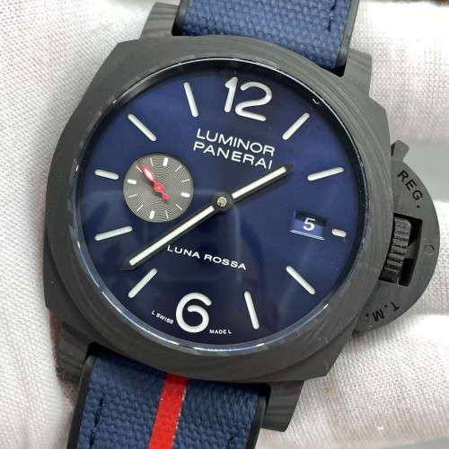 VS厰沛納海，PAM1529，44mm，碳纖維款，超強夜光，功能調時對版