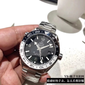 VS廠出品，歐米茄海馬系列海洋宇宙600米、43.5mm同軸GMT兩地時間腕錶潛水錶