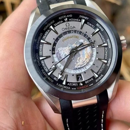 VS新品歐米茄海馬系列，43mm，鈦金屬版，新款永夜地球世界時