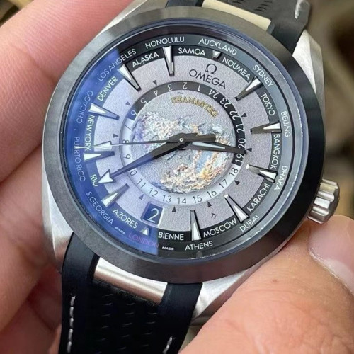 VS新品歐米茄海馬系列，43mm，鈦金屬版，新款永夜地球世界時