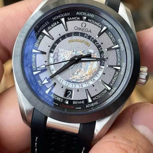 VS新品歐米茄海馬系列，43mm，鈦金屬版，新款永夜地球世界時