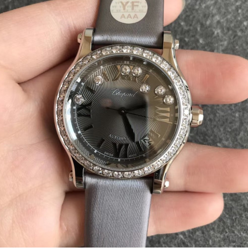 【6個款式，帶圖詢價】YF廠新品36mm蕭邦鑽圈絲綢錶帶快樂鑽系列