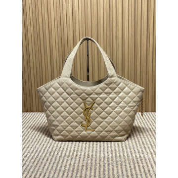 YSL ICARE tote 新款小号，型號858191奶茶色