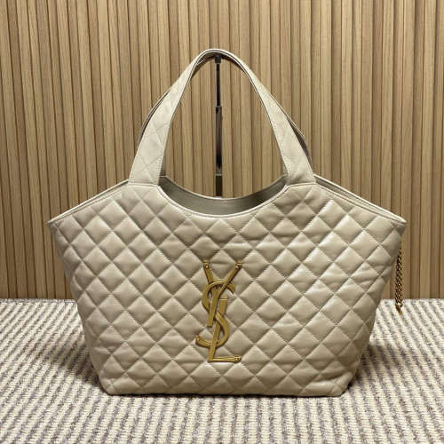 YSL ICARE tote 新款小号，型號858191奶茶色