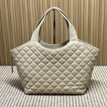YSL ICARE tote 新款小号，型號858191奶茶色