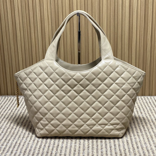 YSL ICARE tote 新款小号，型號858191奶茶色