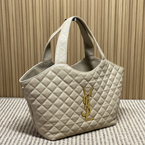YSL ICARE tote 新款小号，型號858191奶茶色