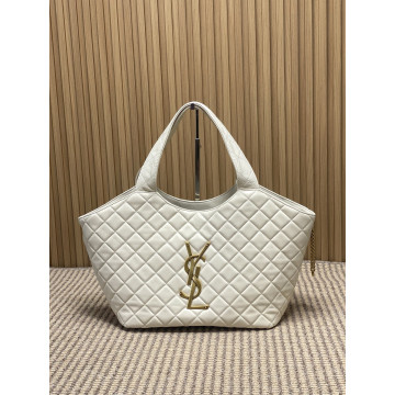 YSL ICARE tote 新款小号，型號858191白色