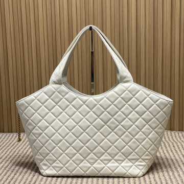 YSL ICARE tote 新款小号，型號858191白色