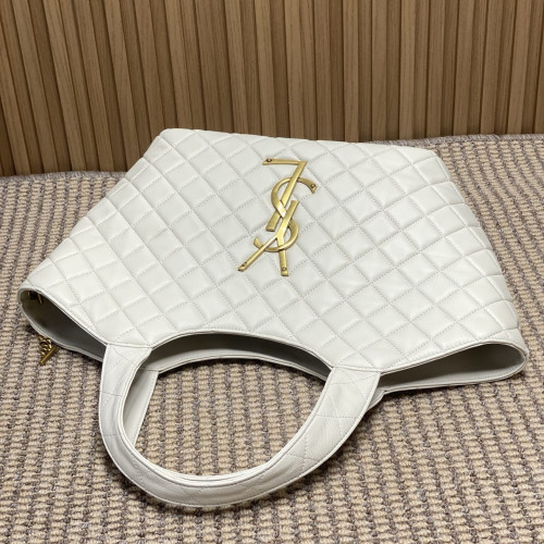YSL ICARE tote 新款小号，型號858191白色