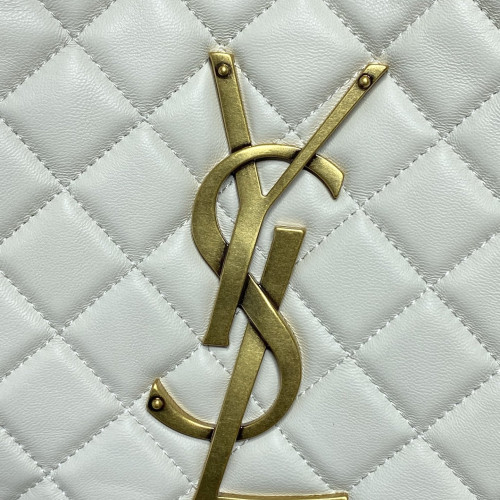 YSL ICARE tote 新款小号，型號858191白色