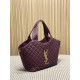 YSL ICARE tote 新款小号，型號858191豬肝紅色