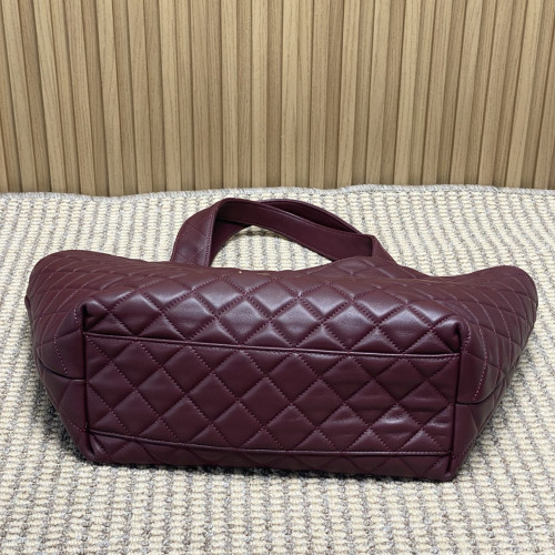 YSL ICARE tote 新款小号，型號858191豬肝紅色