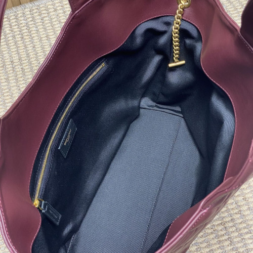 YSL ICARE tote 新款小号，型號858191豬肝紅色