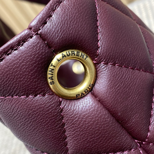 YSL ICARE tote 新款小号，型號858191豬肝紅色