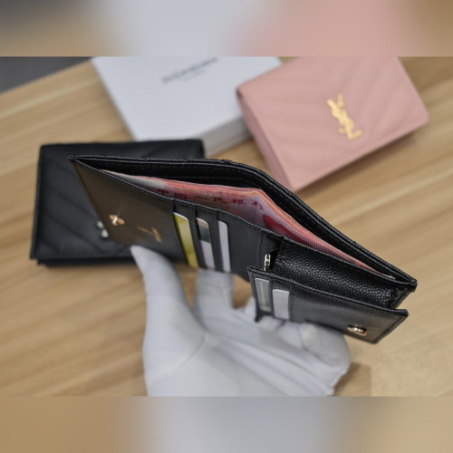 YSL6129新款魚子醬小錢包 尺寸：11.8x5.2CM