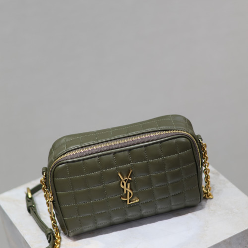 YSL小羊皮相機包，綠色，型號764809