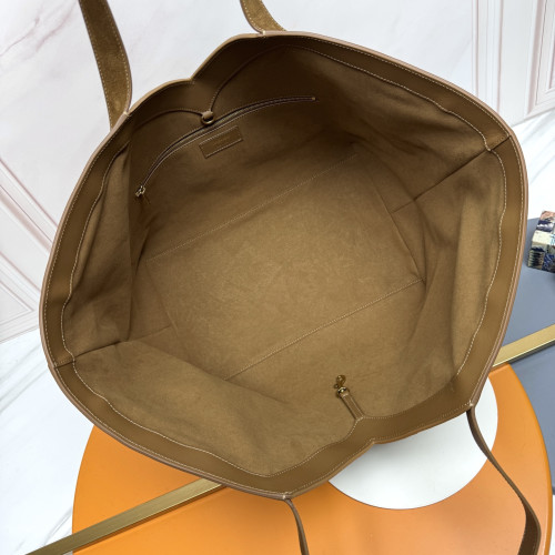 YSL新款大Y購物包，咖啡色麂皮，型號817602