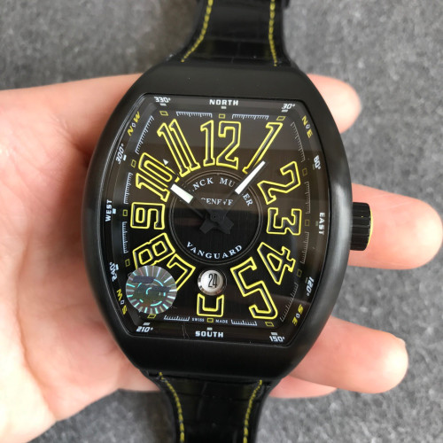 ZF廠出品法蘭克穆勒V45系列腕表震撼來襲 造型獨具匠心 創意前衛跳躍黑黃