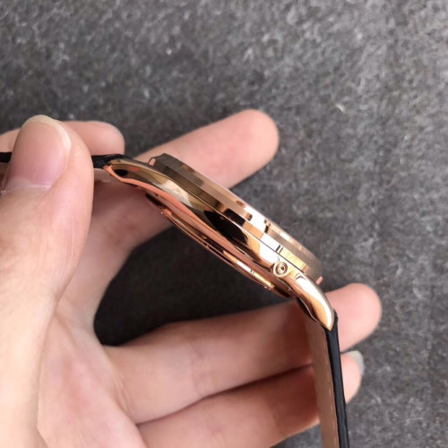 ZF廠積家MASTER CONTROL月相大師系列玫瑰金炭灰面盤