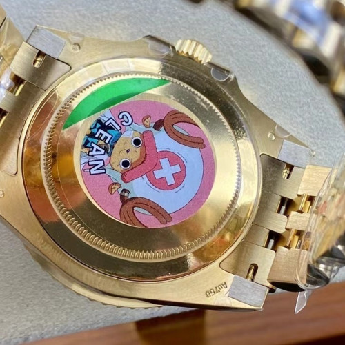 Clean廠40mm，丹東3285一體機芯，全金，半金水鬼，皮蛋圈格林尼治ll系列