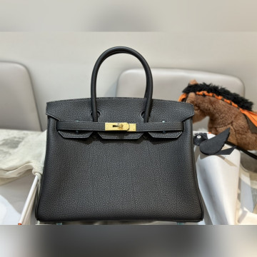 birkin30cm 原廠頂級小牛togo皮 黑色 金扣 全手工