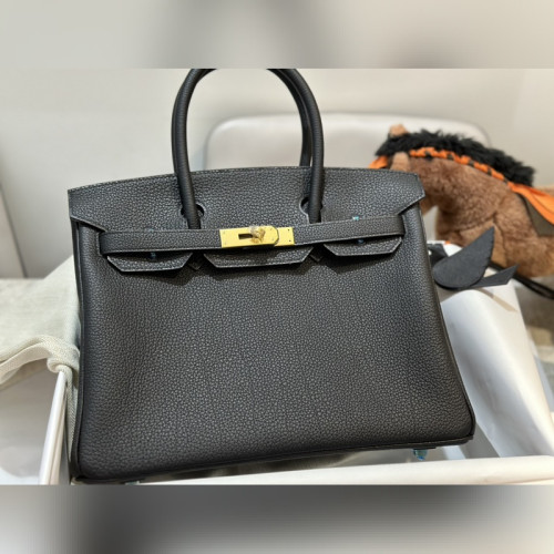 birkin30cm 原廠頂級小牛togo皮 黑色 金扣 全手工