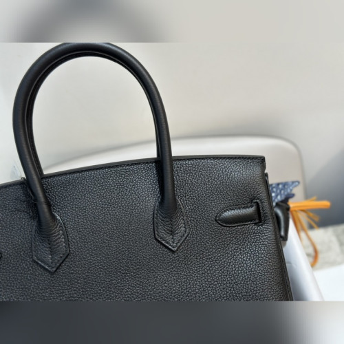 birkin30cm 黑色 原廠頂級小牛togo皮 銀扣 全手工