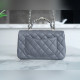 頂級進口原廠皮Chanel 23k 秋冬新款 雙C 手柄CF 深灰色