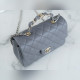 頂級進口原廠皮Chanel 23k 秋冬新款 雙C 手柄CF 深灰色
