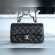 頂級進口原廠皮Chanel 23k 秋冬新款 雙C 手柄CF 黑色