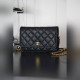 頂級進口原廠皮Chanel 24k woc發财包(紐扣版)黑牛金