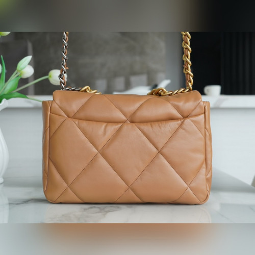 頂級進口原廠皮CHANEL BAG 中號 焦糖色