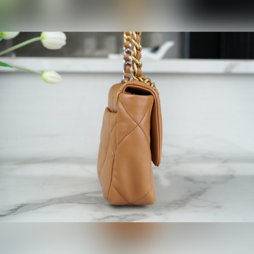 頂級進口原廠皮CHANEL BAG 正品皮 小號 焦糖色