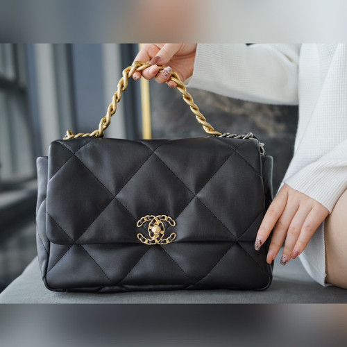 頂級進口原廠皮CHANEL BAG 經典黑 中號