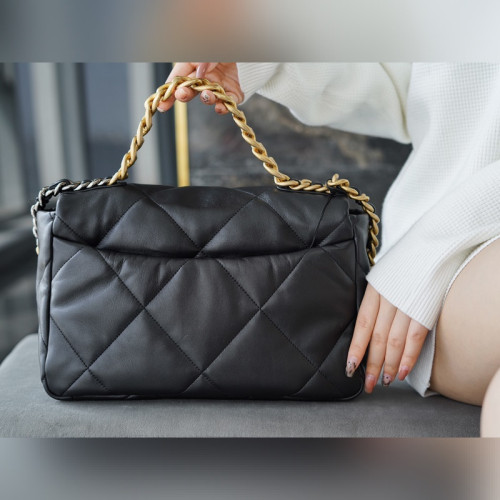 頂級進口原廠皮CHANEL BAG 經典黑 中號