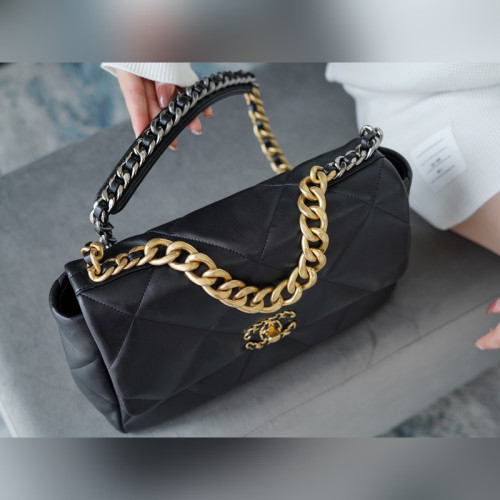 頂級進口原廠皮CHANEL BAG 經典黑 中號