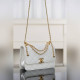 頂級進口原廠皮 CHANEL 25s 原廠小牛皮 雙金球22cm 白色
